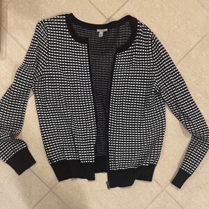 Halogen Black and White Cardigan